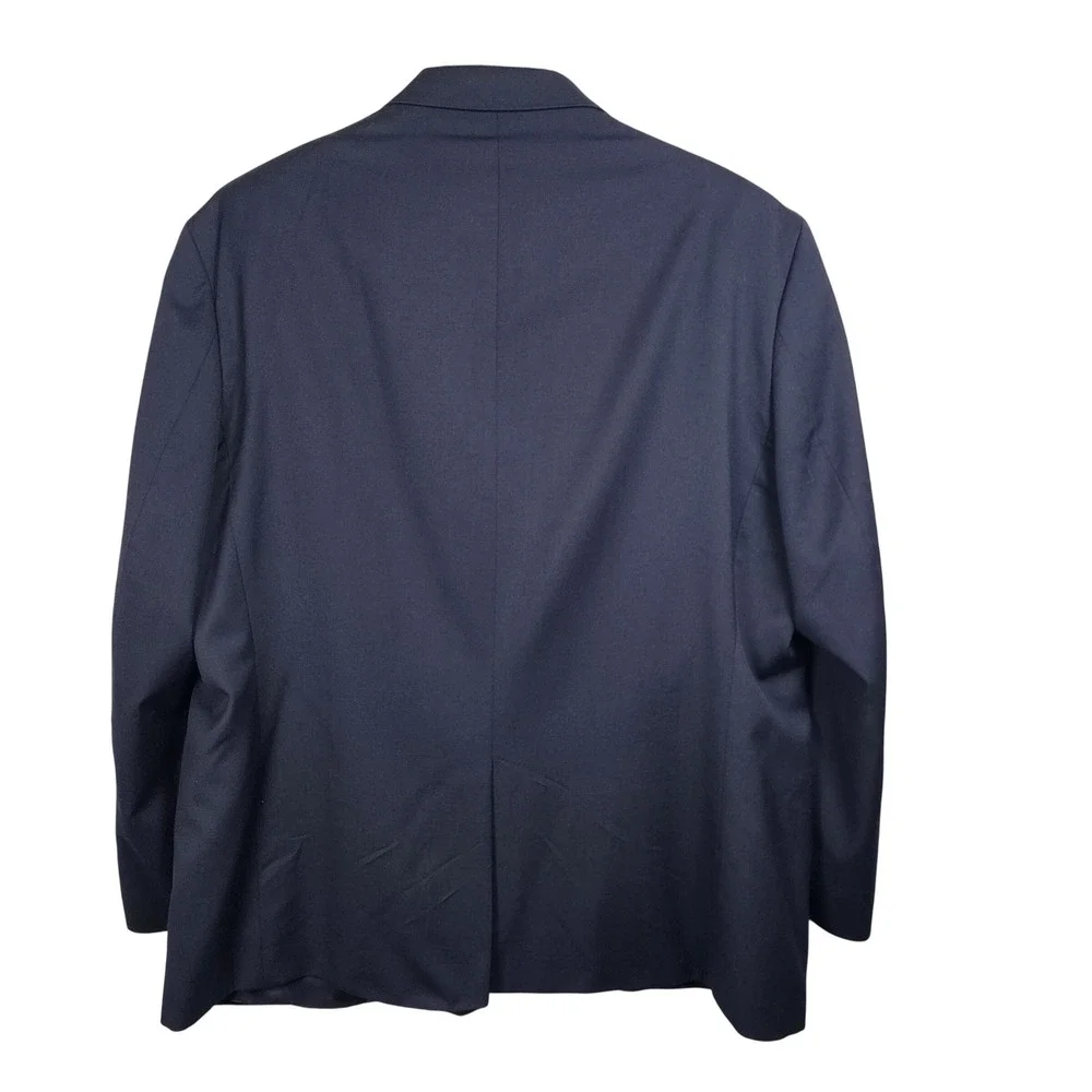 Michael Michael Kors Mens Navy Blue Wool Blend Blazer Sport Coat 50R Casual Work